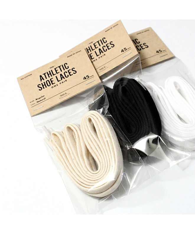 This is… (ディスイズ) Cotton Shoe Laces Regular幅 靴紐 くつひも 黒 白 ベージュ 