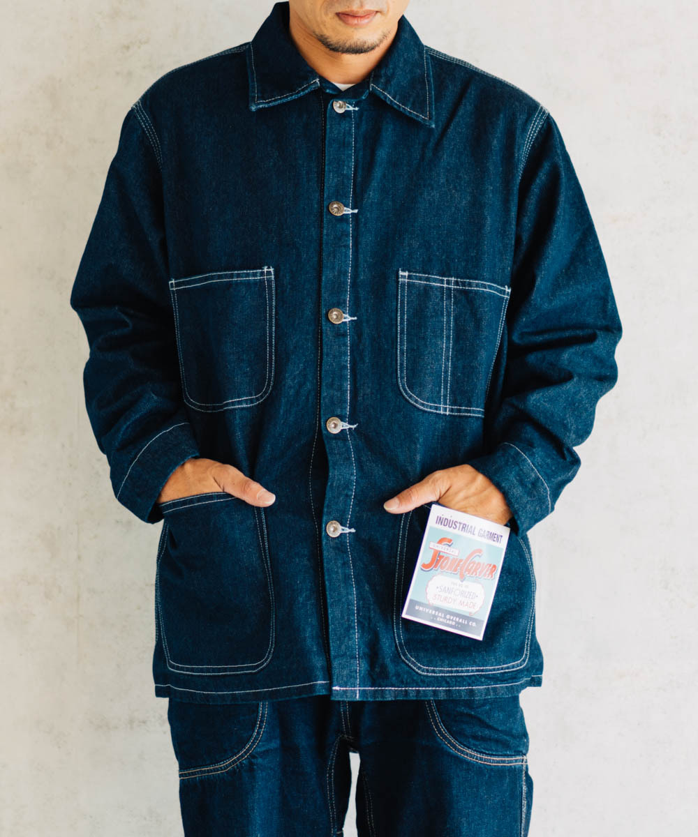 universal overall カッターコート カバーオール ブルー