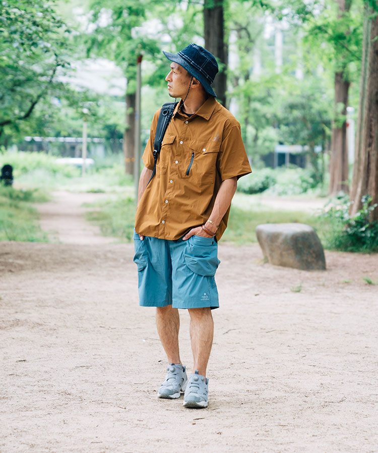ハイク ライト パンツ ゴム ボトムス ショートパンツ 短パン メンズ レディース アウトドア 登山