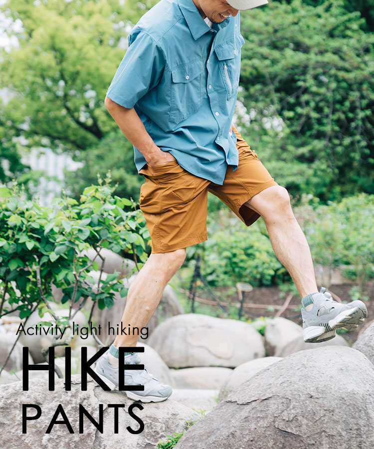ハイク ライト パンツ ゴム ボトムス ショートパンツ 短パン メンズ レディース アウトドア 登山