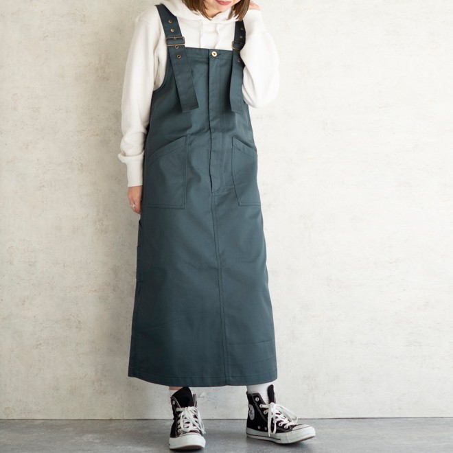 UNIVERSAL OVERALL ユニバーサルオーバーオール JUＭPER SKIRT ジャンパースカート カジュアル アメカジ おしゃれ シンプル  レディース