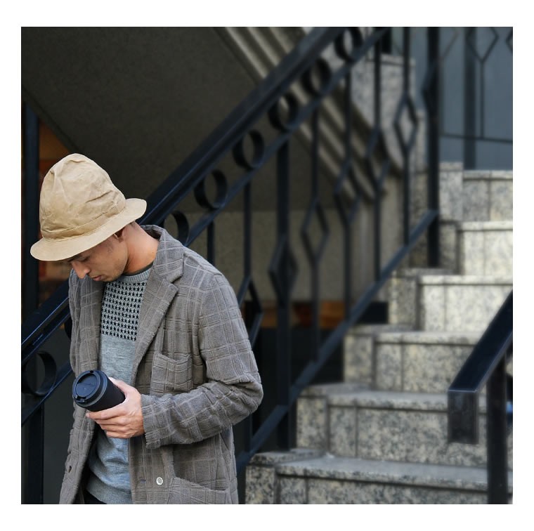 美品 マウンテンハット グレー色 帽子 mountain hat grey灰色 yohji yamamoto - PAPER PE BODY MOUNTAIN HAT （GRAY