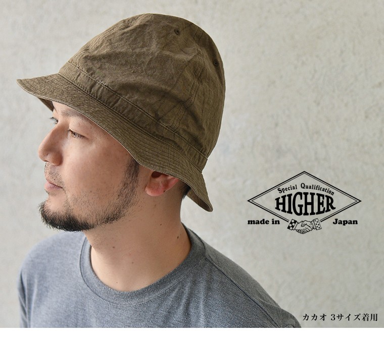 HIGHER ハイヤー 綿麻 ウェザー マウンテンハット 帽子 メンズ