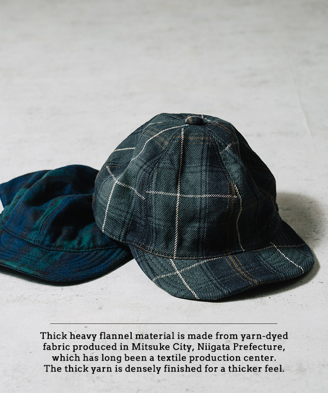 HIGHER ハイヤー HEAVY FLANNEL CHECK CAP フランネル チェック