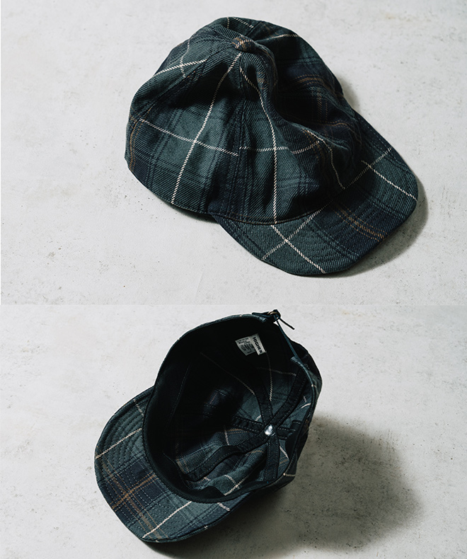 HIGHER ハイヤー HEAVY FLANNEL CHECK CAP フランネル チェック