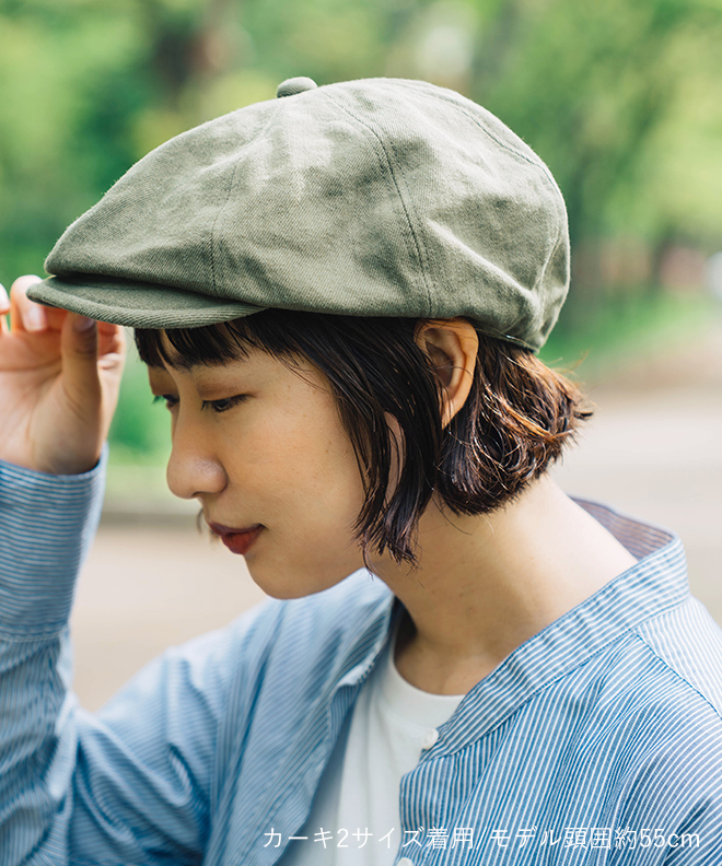 激安/新作 新品 くすみカーキ ハンチング帽 メンズ レディース キャップ 帽子