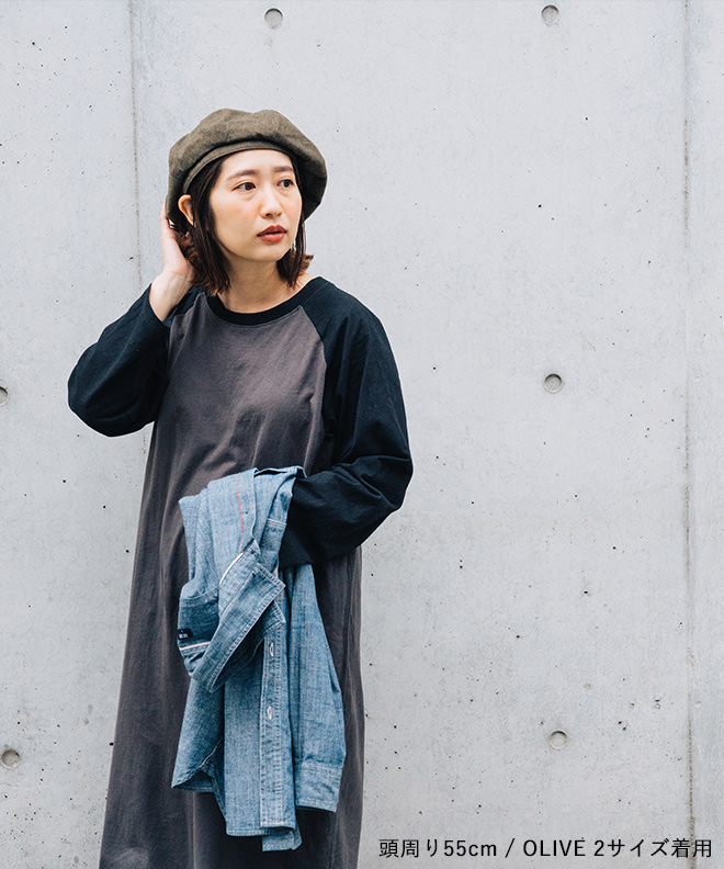 HIGHER ハイヤー C/W ARMY TWILL WIDE BERET ワイドベレー 帽子 大きい