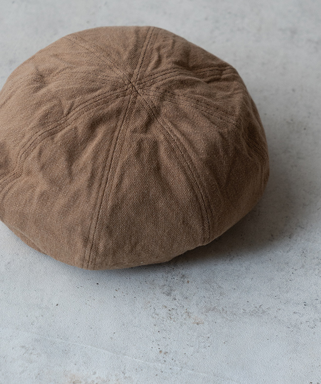 HIGHER ハイヤー C/W ARMY TWILL WIDE BERET ワイドベレー 帽子 大きいサイズ メンズ レディース カジュアル ミリタリー 岡山県 日本製 ウール 無地 秋 冬