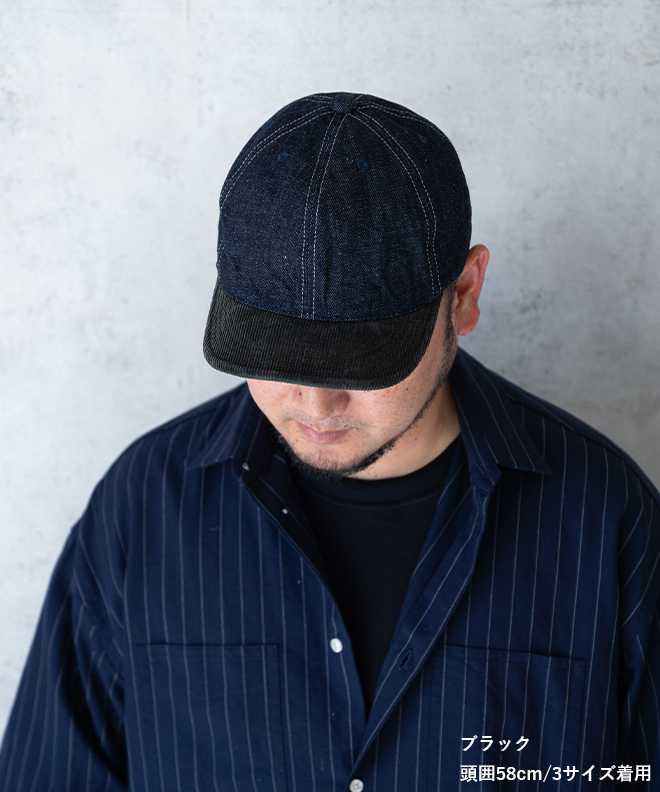HIGHER（ファッション） HIGHER ハイヤー DENIM × CORDUROY BRIM