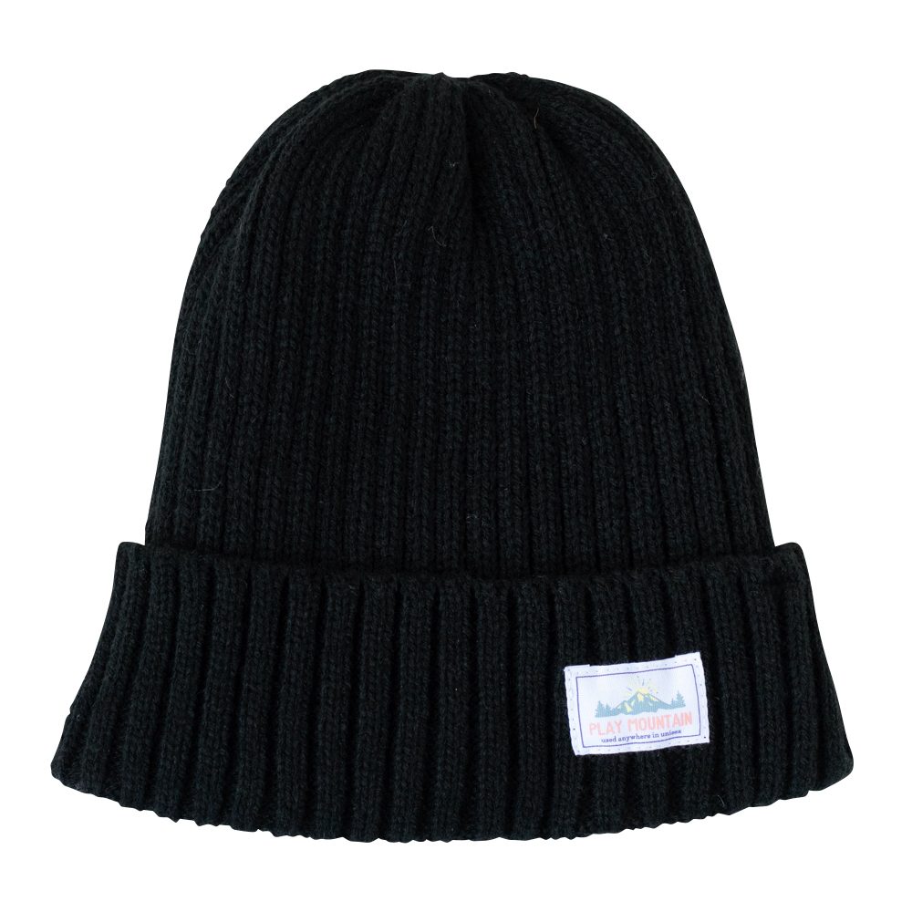 ハーマンズニッティングプロダクト ニットハット ブラック Smart Hat Factry ヴィンテージワッペン裏ボアニットワッチ
