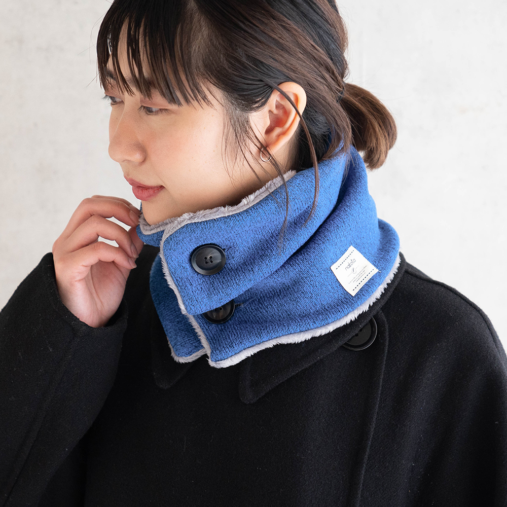 Nakota nakota ナコタ ボタン付きマイクロボアミックスヘザー