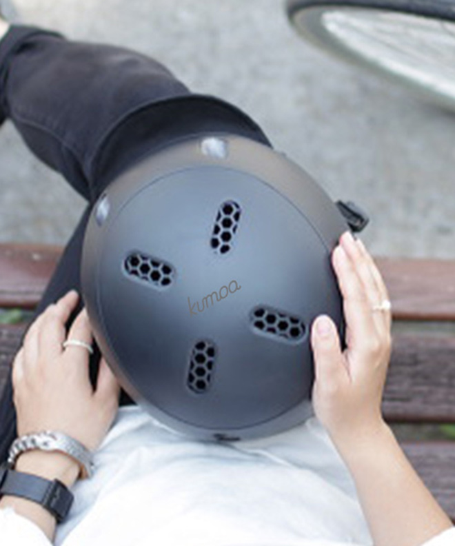 ヘルメット kumoa クモア プロテクションキャップ レザーバイザー