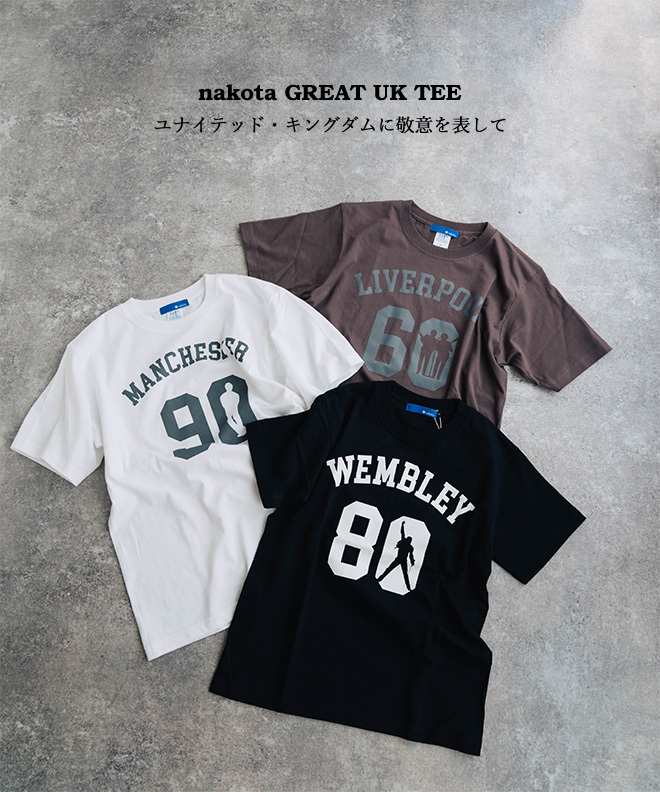 nakota ナコタ Great UK TEE プリント Tシャツ 半袖 メンズ レディース