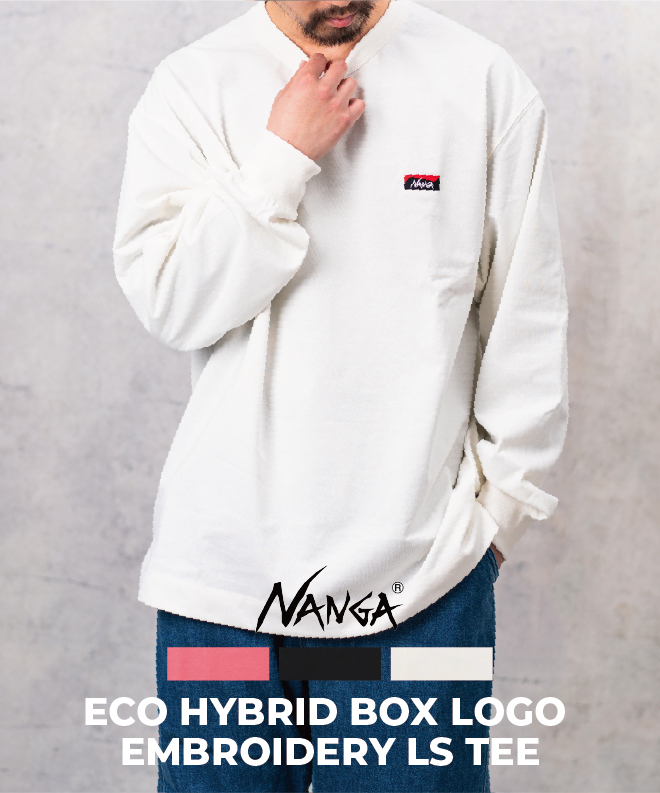 NANGA（ナンガ） ECO HYBRID BOX LOGO EMBROIDERY L/S TEE ロング