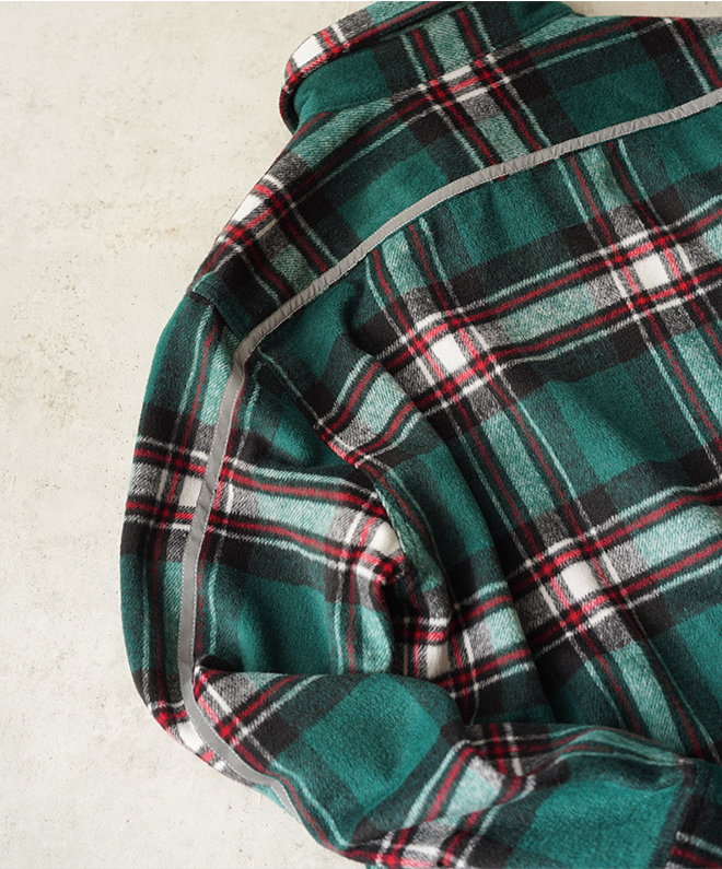 THE PARK SHOP ザパークショップ HOLIDAYS NEL SHIRT ネルシャツ チェックシャツ 長袖 メンズ レディース リンクコーデ 親子コーデ お揃い 防寒 保温 カジュアル アウトドア 秋 冬