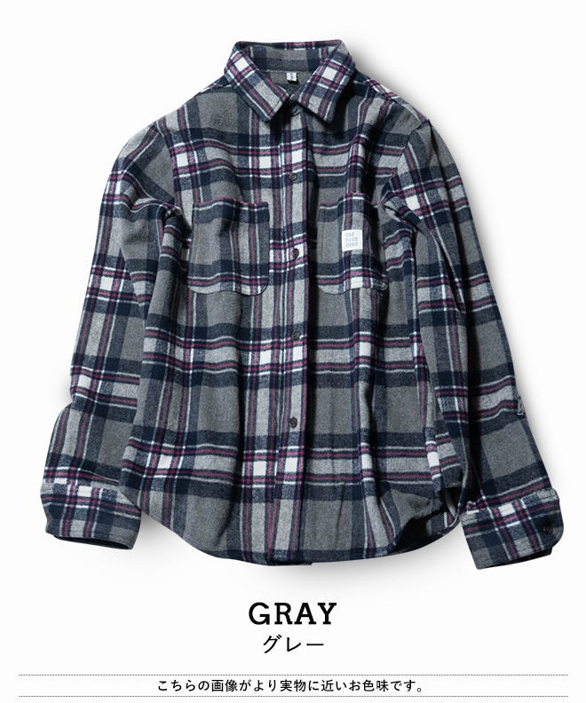 THE PARK SHOP ザパークショップ HOLIDAYS NEL SHIRT ネルシャツ チェックシャツ 長袖 メンズ レディース リンクコーデ 親子コーデ お揃い 防寒 保温 カジュアル アウトドア 秋 冬