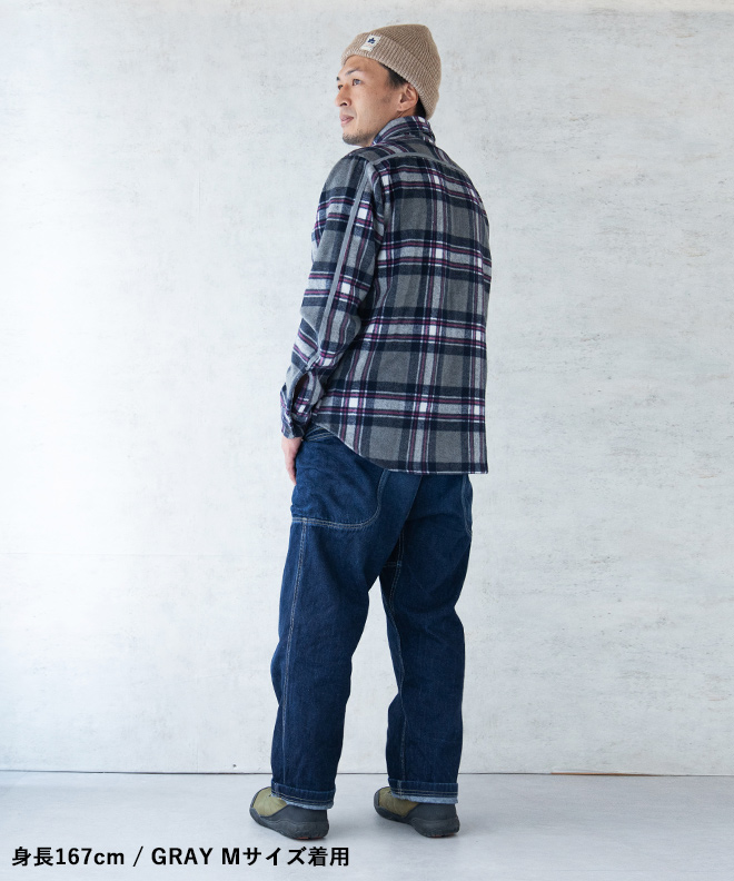THE PARK SHOP ザパークショップ HOLIDAYS NEL SHIRT ネルシャツ チェックシャツ 長袖 メンズ レディース リンクコーデ 親子コーデ お揃い 防寒 保温 カジュアル アウトドア 秋 冬