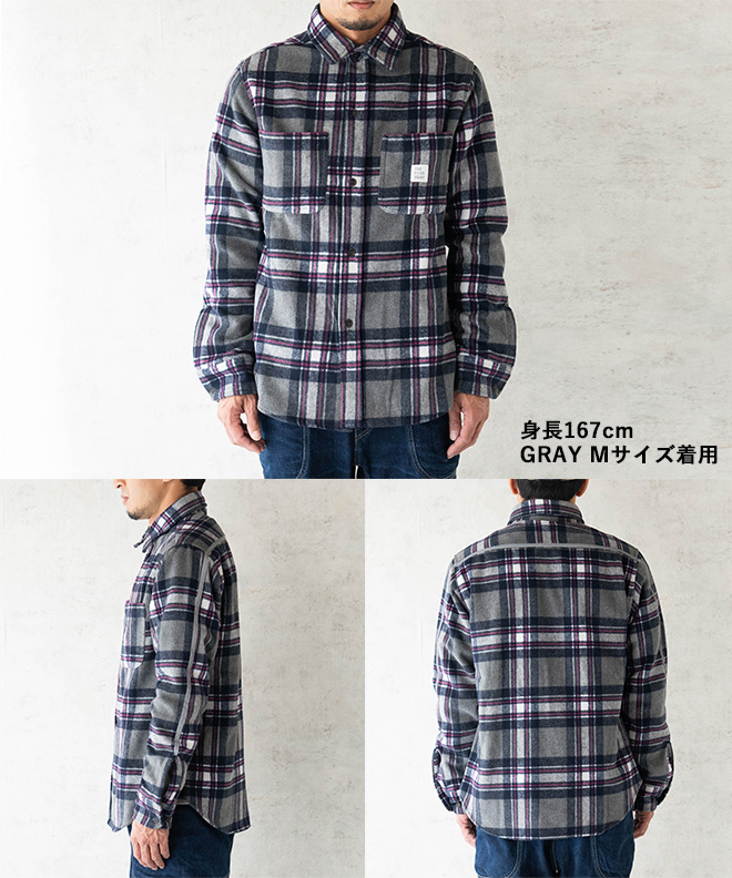 THE PARK SHOP ザパークショップ HOLIDAYS NEL SHIRT ネルシャツ チェックシャツ 長袖 メンズ レディース リンクコーデ 親子コーデ お揃い 防寒 保温 カジュアル アウトドア 秋 冬