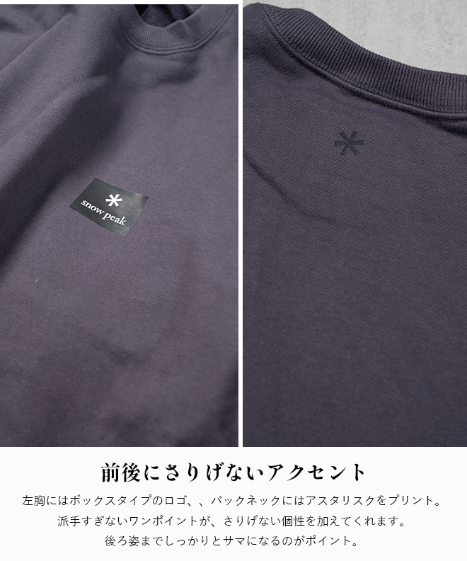 snow peak（スノーピーク） New Standard Square Logo Pullover 長袖