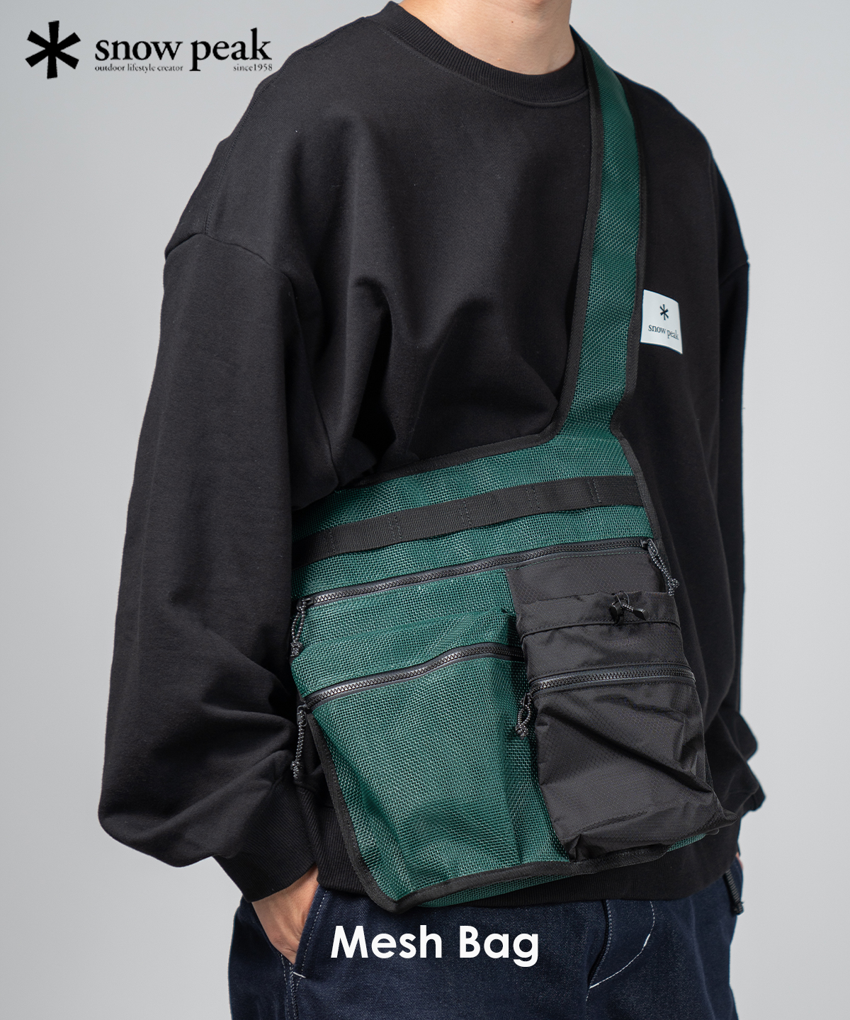 スノーピーク　Fishing Pullover メッシュ snow peak（スノーピーク） Mesh Bag メッシュ ショルダーバッグ