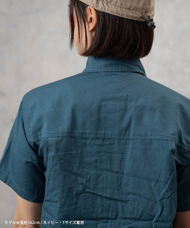 snow peak スノーピーク TAKIBI Light Ripstop Shirt シャツ 半袖 メンズ レディース 春 夏 かっこいい かわいい ナチュラル ブルー ネイビー ブラック