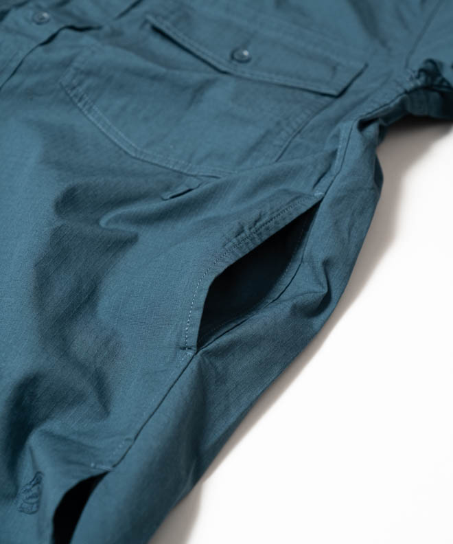 snow peak スノーピーク TAKIBI Light Ripstop Shirt シャツ 半袖 メンズ レディース 春 夏 かっこいい かわいい ナチュラル ブルー ネイビー ブラック