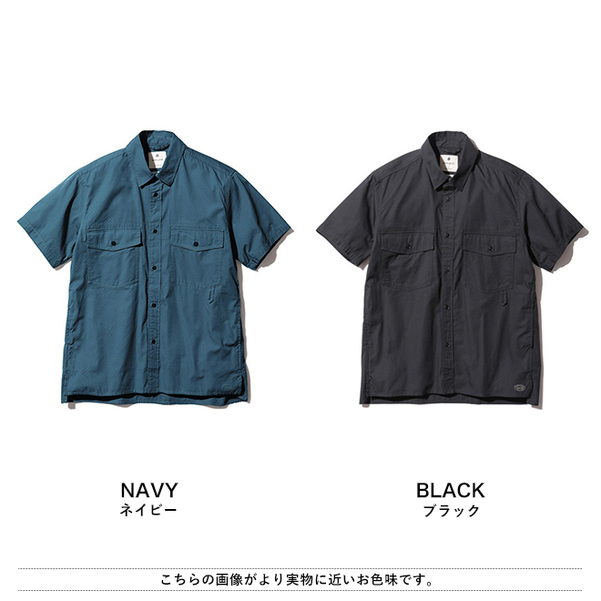 snow peak スノーピーク TAKIBI Light Ripstop Shirt シャツ 半袖 メンズ レディース 春 夏 かっこいい かわいい ナチュラル ブルー ネイビー ブラック
