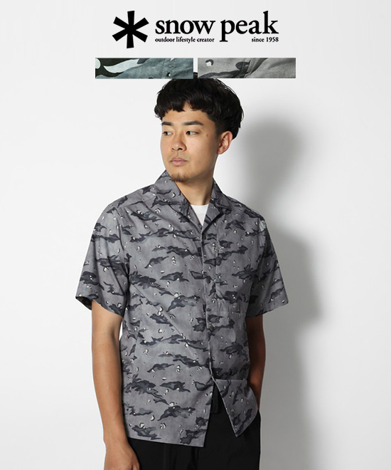 snow peak Printed Breathable Quick Dry Shirt ドライ シ...