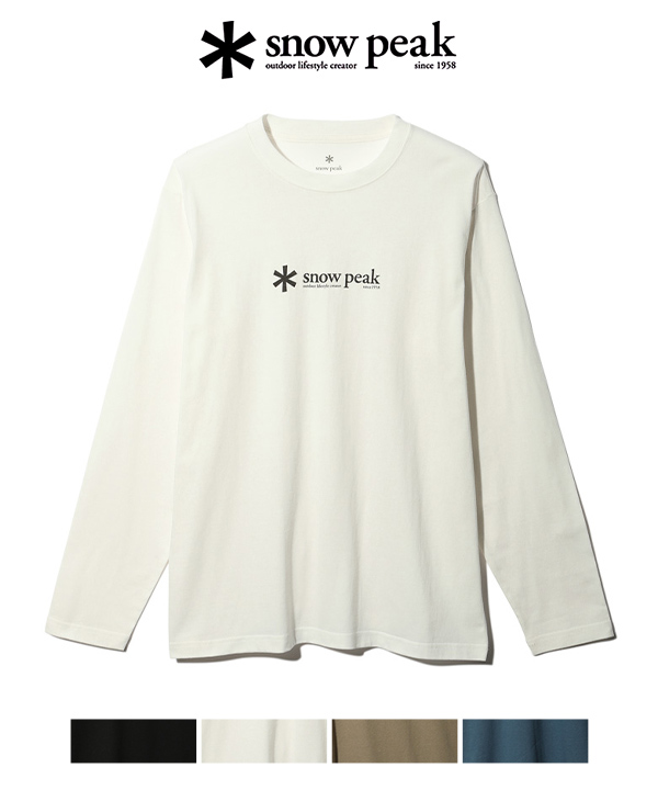 snow peak スノーピーク Soft Cotton Logo Long Sleeve TEE