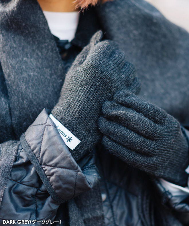snow peak スノーピーク The Inoue Brothers イノウエブラザーズ Knit Gloves 手袋 無地 大きい メンズ  レディース アルパカ 防寒 キャンプ オフィス 秋 冬