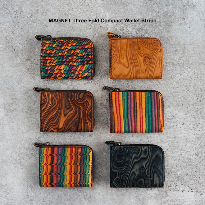 MAGNET マグネット L-Fastener Compact Wallet 財布 ラウンドファスナー ウォレット 本革 カラフル ナチュラル 黒 茶  メンズ レディース 日本製 コンパクト