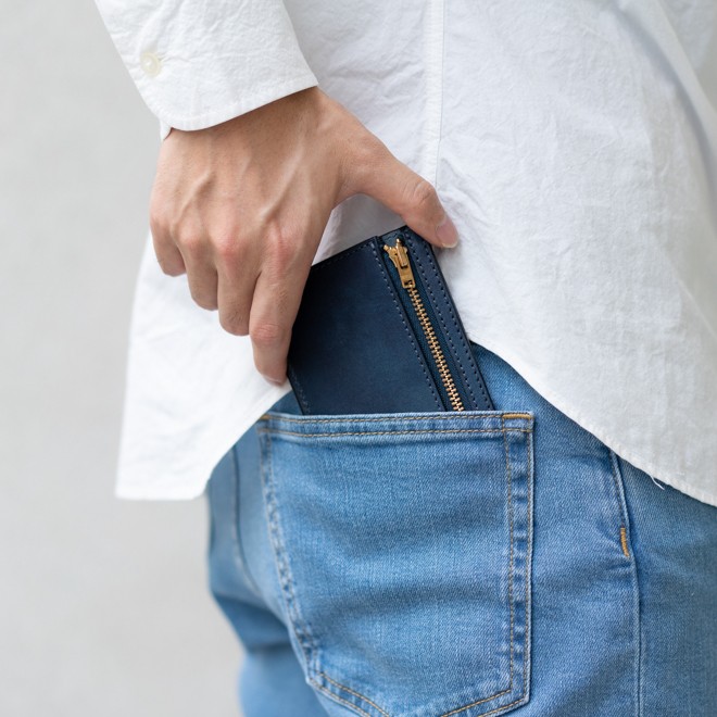 RE.ACT リアクト Solid Indigo Slim Wallet コンパクトウォレット スリムウォレット