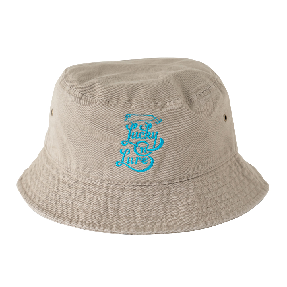 Lucky 'n' Lure ラッキールアー BUCKET HAT バケットハット バケハ 帽子 メンズ レディース シンプル ロゴ 釣り 刺繍 浅め  アウトドア プレゼント 紫外線対策