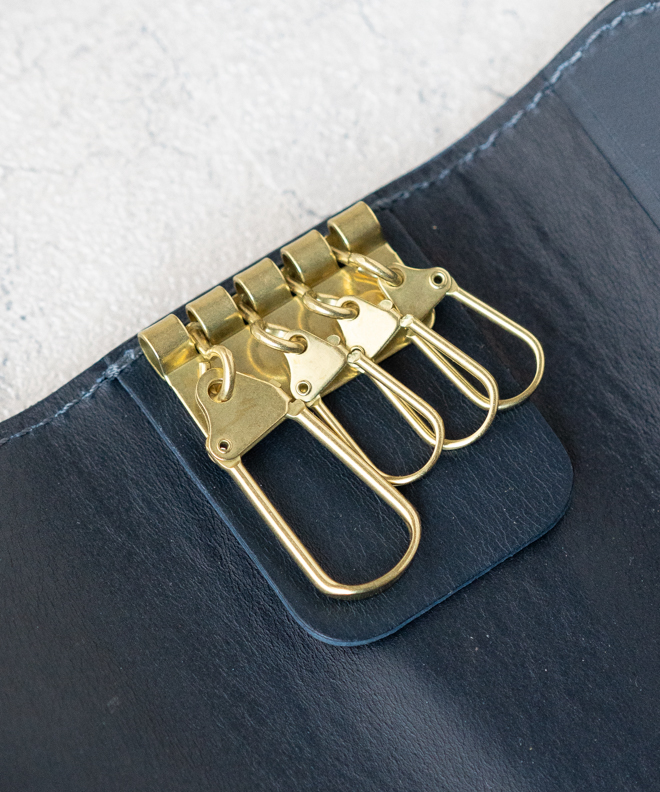 REACT リアクト INDIGO KEY CASE SOLID INDIGO キーケース 牛革 レザーキーケース 日本製 鍵入れ 