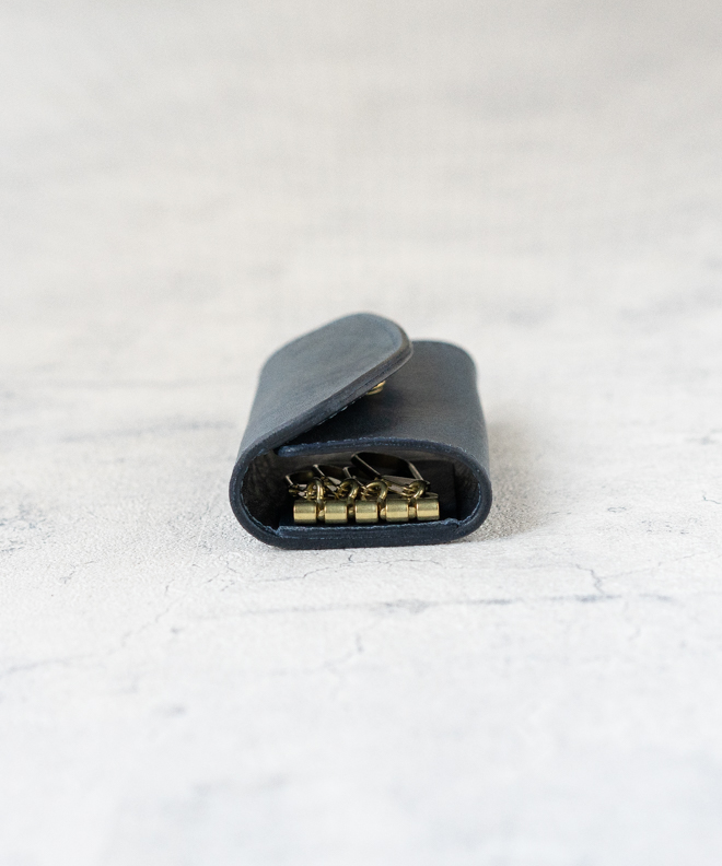 REACT リアクト INDIGO KEY CASE SOLID INDIGO キーケース 牛革 レザーキーケース 日本製 鍵入れ 