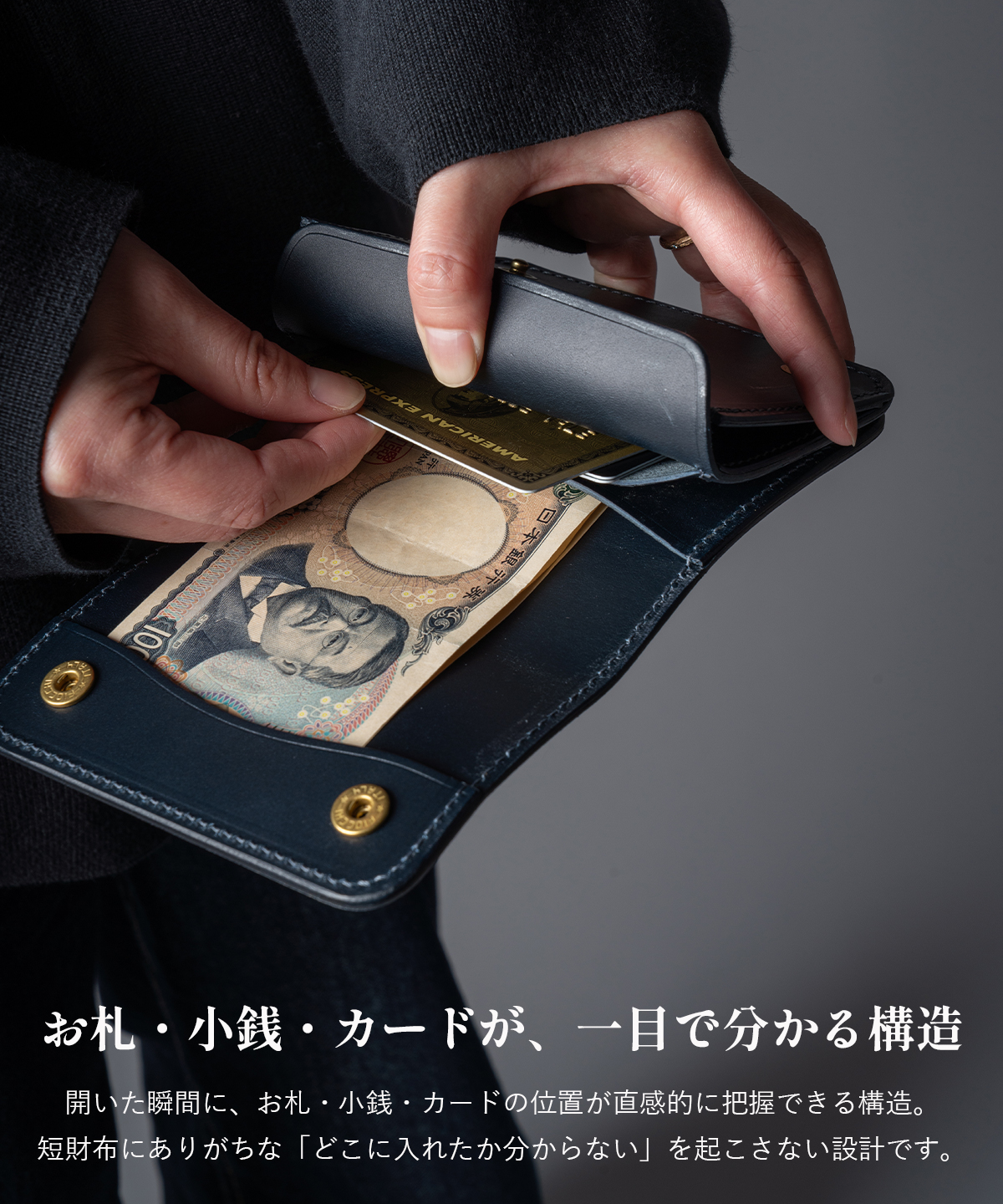 REACT リアクト Indigo Short Wallet ショートウォレット 財布 メンズ