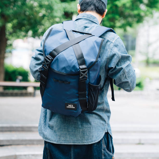 【エンマイン】 ENMAIN ビジネスリュック　2way ブラウン　大人バッグ MEI エムイーアイ メイ Scrambler W belt top rid pack スクラン
