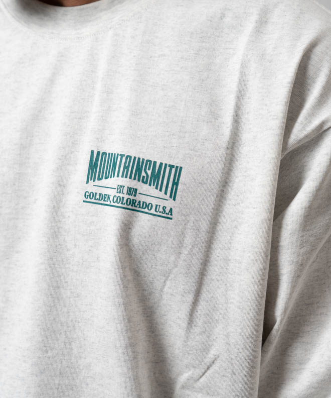 MOUNTAIN SMITH マウンテンスミス GRAPHIC L/S TEE UネックTシャツ 長袖 綿 コットン ロングTシャツ カットソー