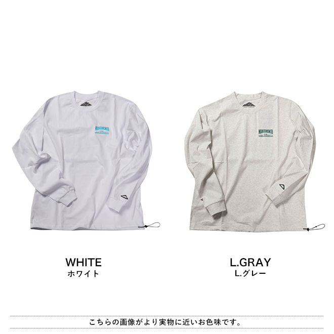 MOUNTAIN SMITH マウンテンスミス GRAPHIC L/S TEE UネックTシャツ 長袖 綿 コットン ロングTシャツ カットソー