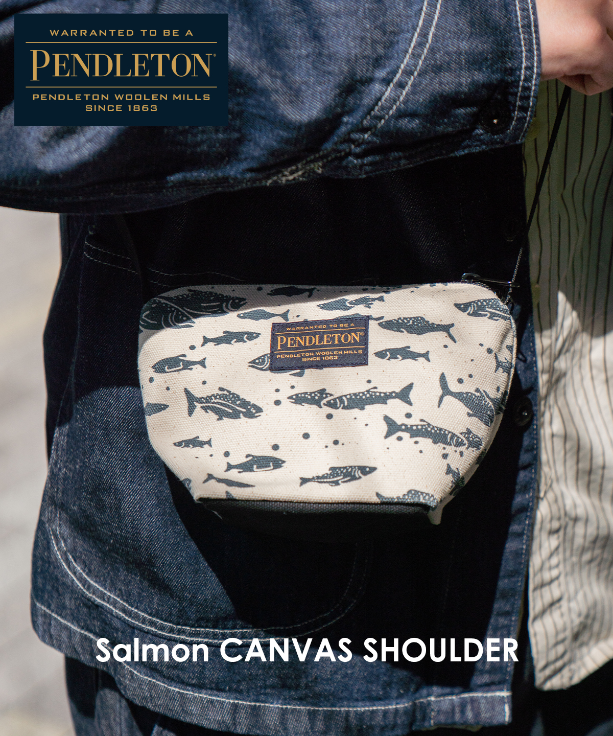 PENDLETON（ペンドルトン） Salmon CANVAS SHOULDER ショルダーバッグ