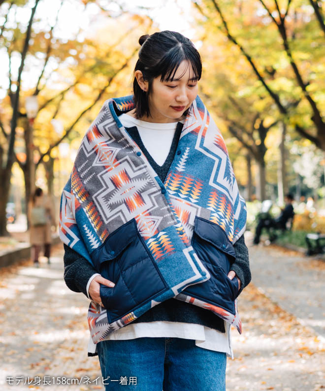 PENDLETON×TAION ペンドルトン タイオン REVERSIBLE DOWN STOLE ダウン