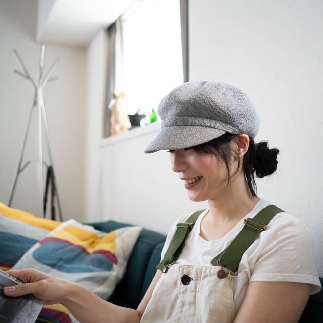 ぽこぽこキャスケット キャスケット 帽子 春 夏 レディース uv 無地 涼しい 小さいサイズ 無地