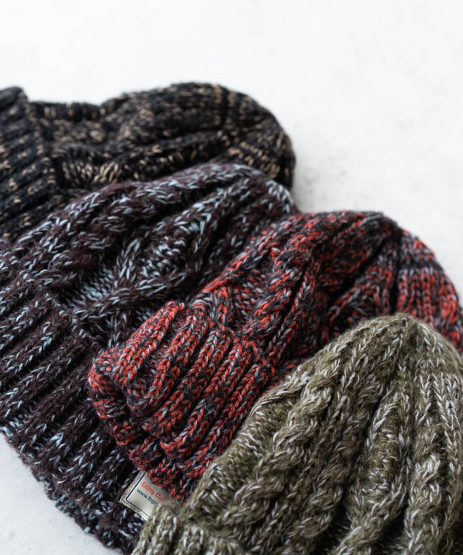 LOGOS ロゴス ミックスケーブルワッチ ニット帽 柔らかい 無地 メンズ レディース 防寒 秋 冬 おしゃれ 可愛い アウトドア キャンプ