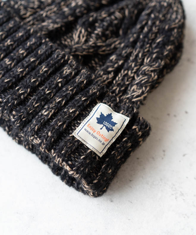 LOGOS ロゴス ミックスケーブルワッチ ニット帽 柔らかい 無地 メンズ レディース 防寒 秋 冬 おしゃれ 可愛い アウトドア キャンプ