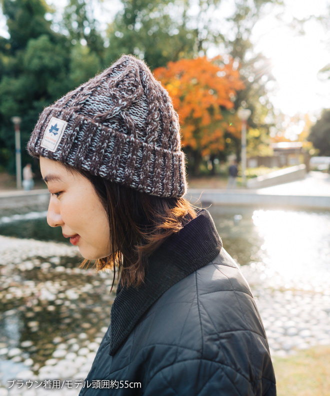 LOGOS ロゴス ミックスケーブルワッチ ニット帽 柔らかい 無地 メンズ レディース 防寒 秋 冬 おしゃれ 可愛い アウトドア キャンプ