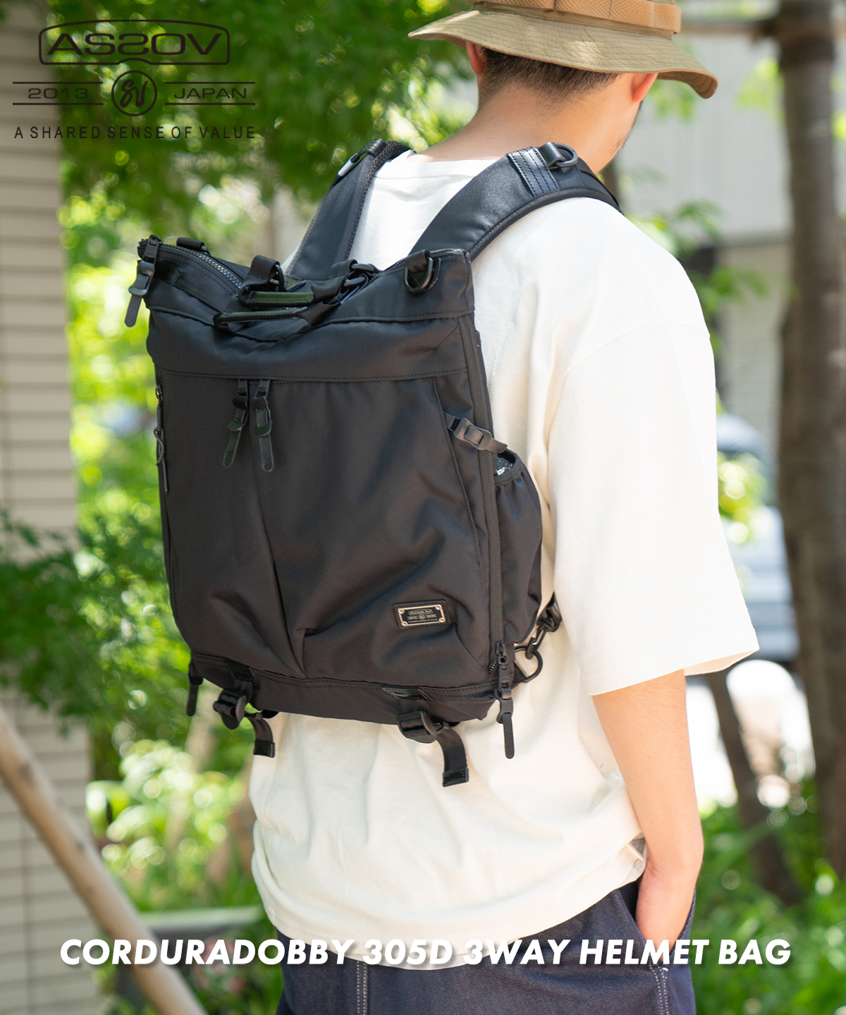 AS2OV（アッソブ） アッソブ / CORDURADOBBY 305D 3WAY HELMET BAG
