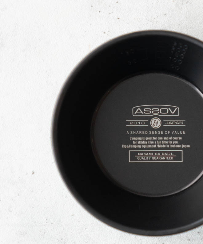 AS2OV アッソブ ORIGINAL SIERRA CUP シェラカップ カップ ステンレス キャンプ アウトドア 野外調理 