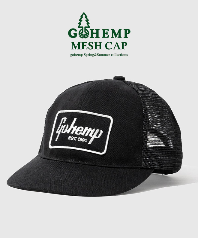 GOHEMP ゴーヘンプ MESH CAP メッシュキャップ 帽子 キャップ ワッペン メンズ レデ...