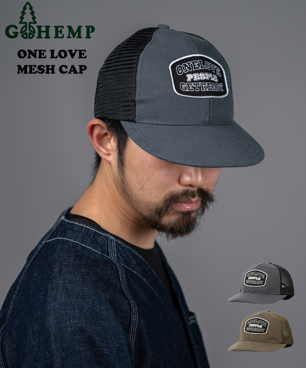 GOHEMP（ゴーヘンプ） ONE LOVE MESH CAP 帽子 キャップ メッシュ
