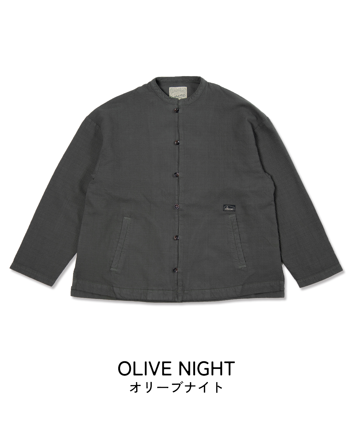 GOHEMP（ゴーヘンプ） MAO COLLAR JACKET ジャケット ヘンプコットン